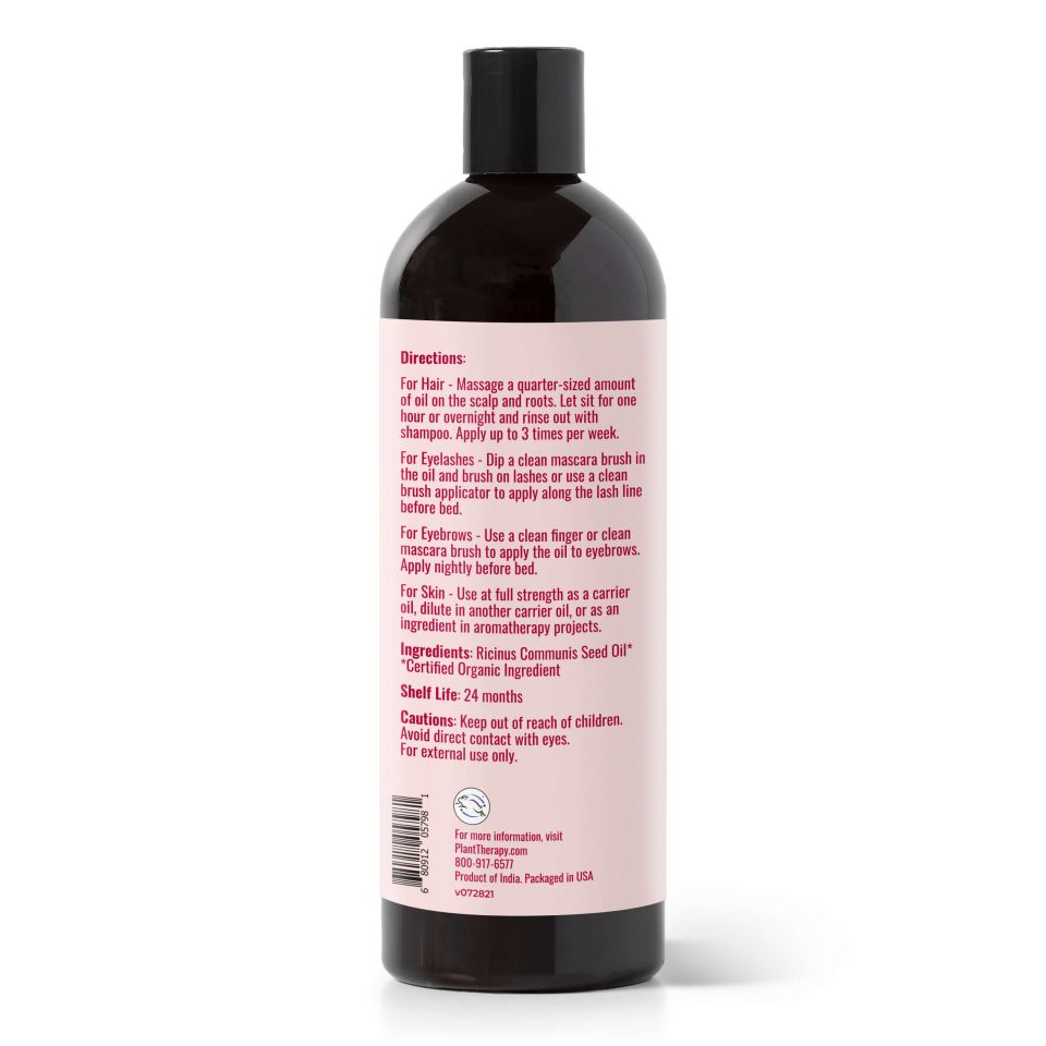 Organic Castor Oil, 16 oz.