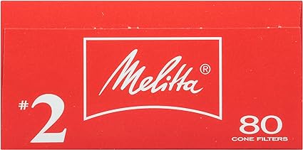 Melitta #2 Cone Coffee Filters, Bamboo, 80 Count