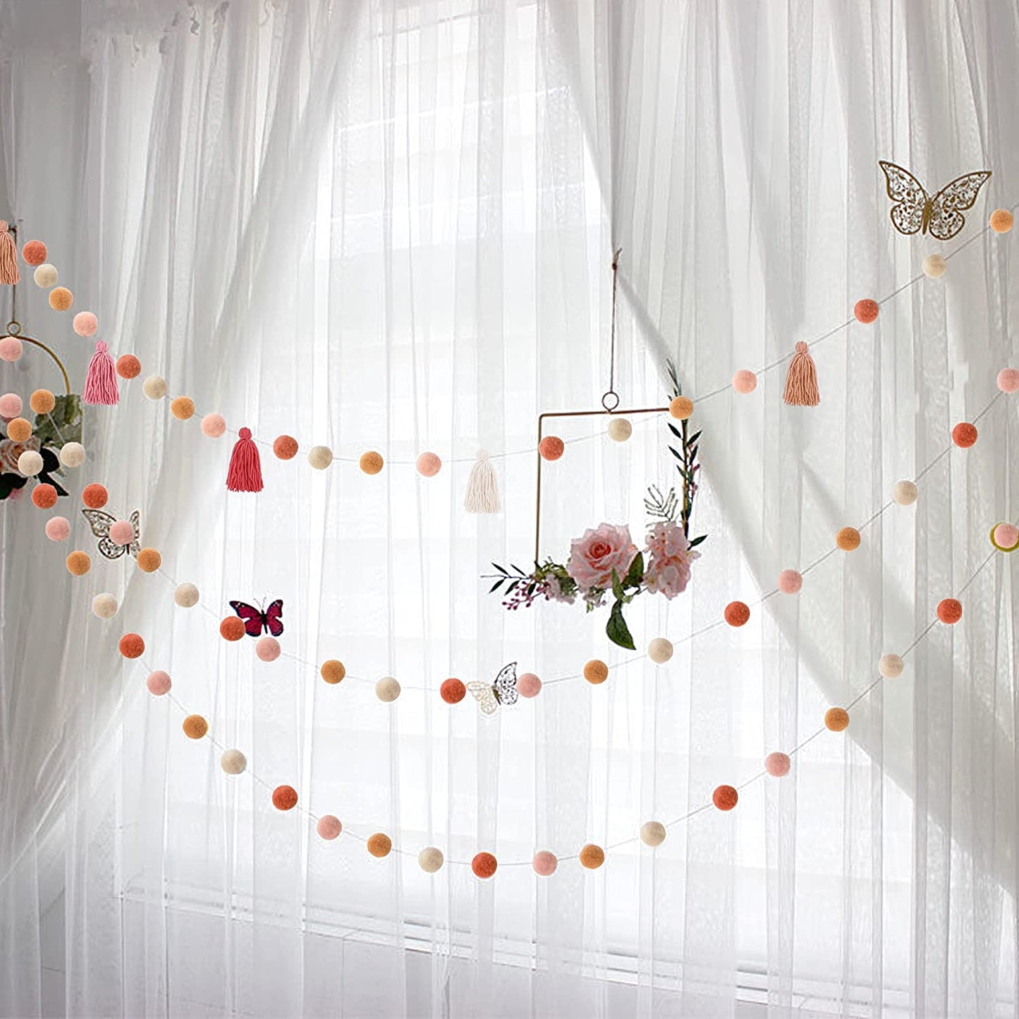 NEW!  Three Pieces - Pom Pom Garland