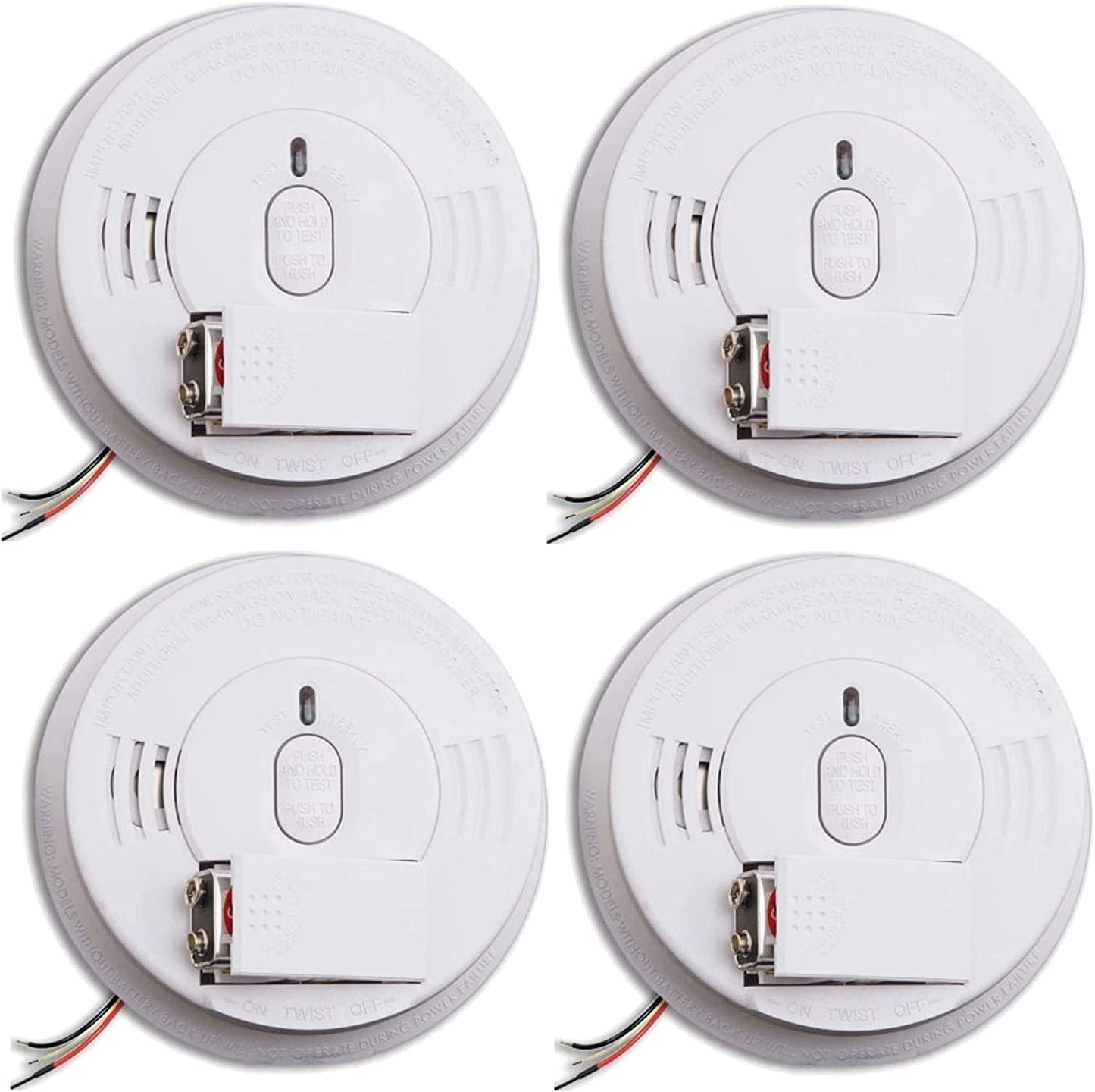 Hardwired Smoke Detector Front-Load Battery Test Button