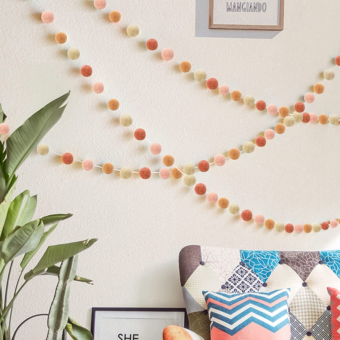 NEW!  Three Pieces - Pom Pom Garland