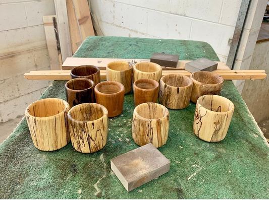 Hand-Turned Salt and Pepper Shaker Set