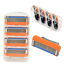 16 Pcs Gillette Fusion 5-Layer Razor Blade Refills Orange