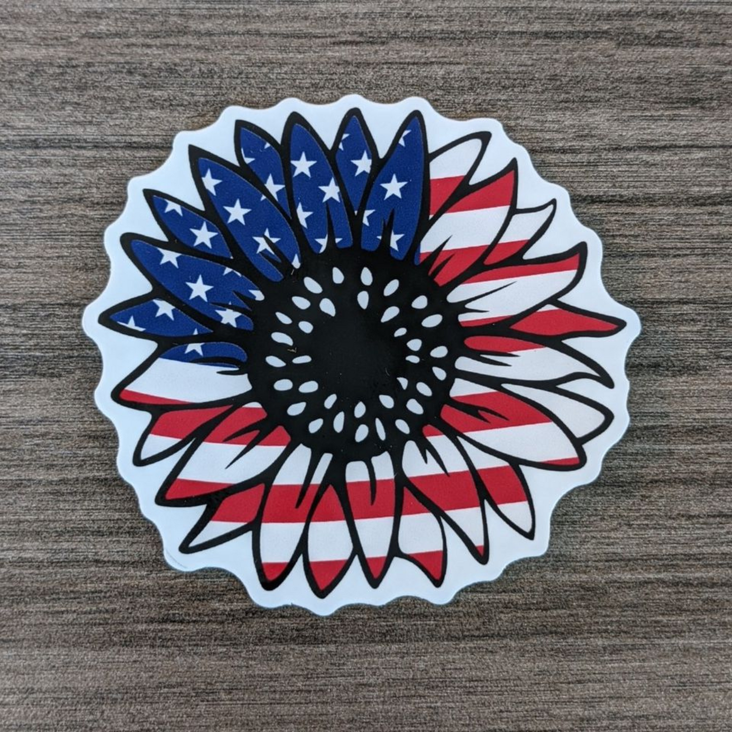 American Sunflower Waterproof Vinyl Sticker