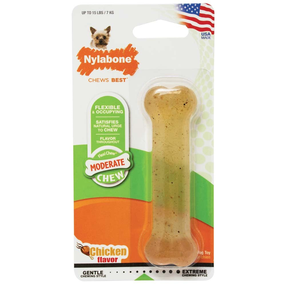 Nylabone Flex Moderate Chew Chicken, (XS/Petite)