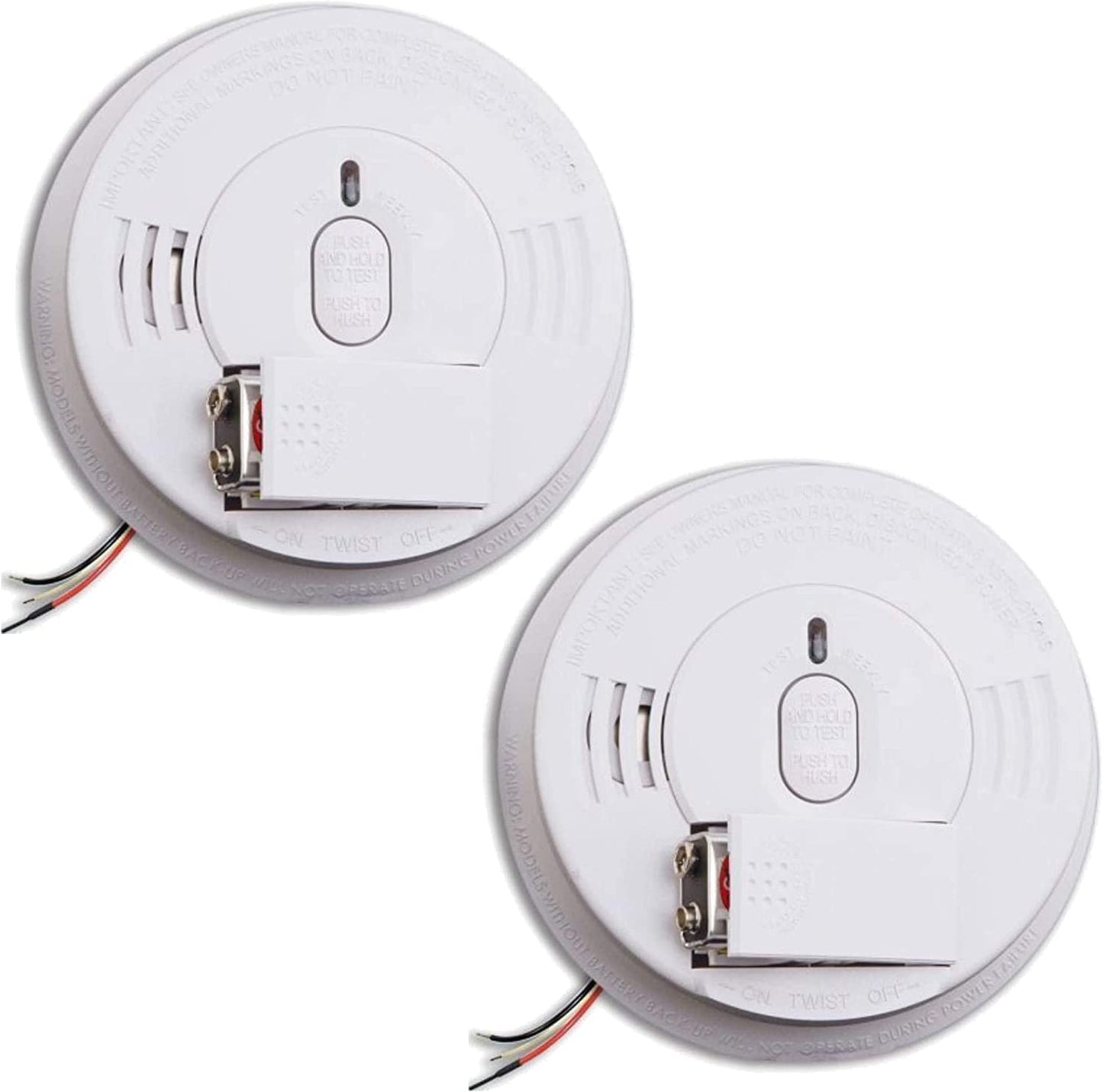 Hardwired Smoke Detector Front-Load Battery Test Button