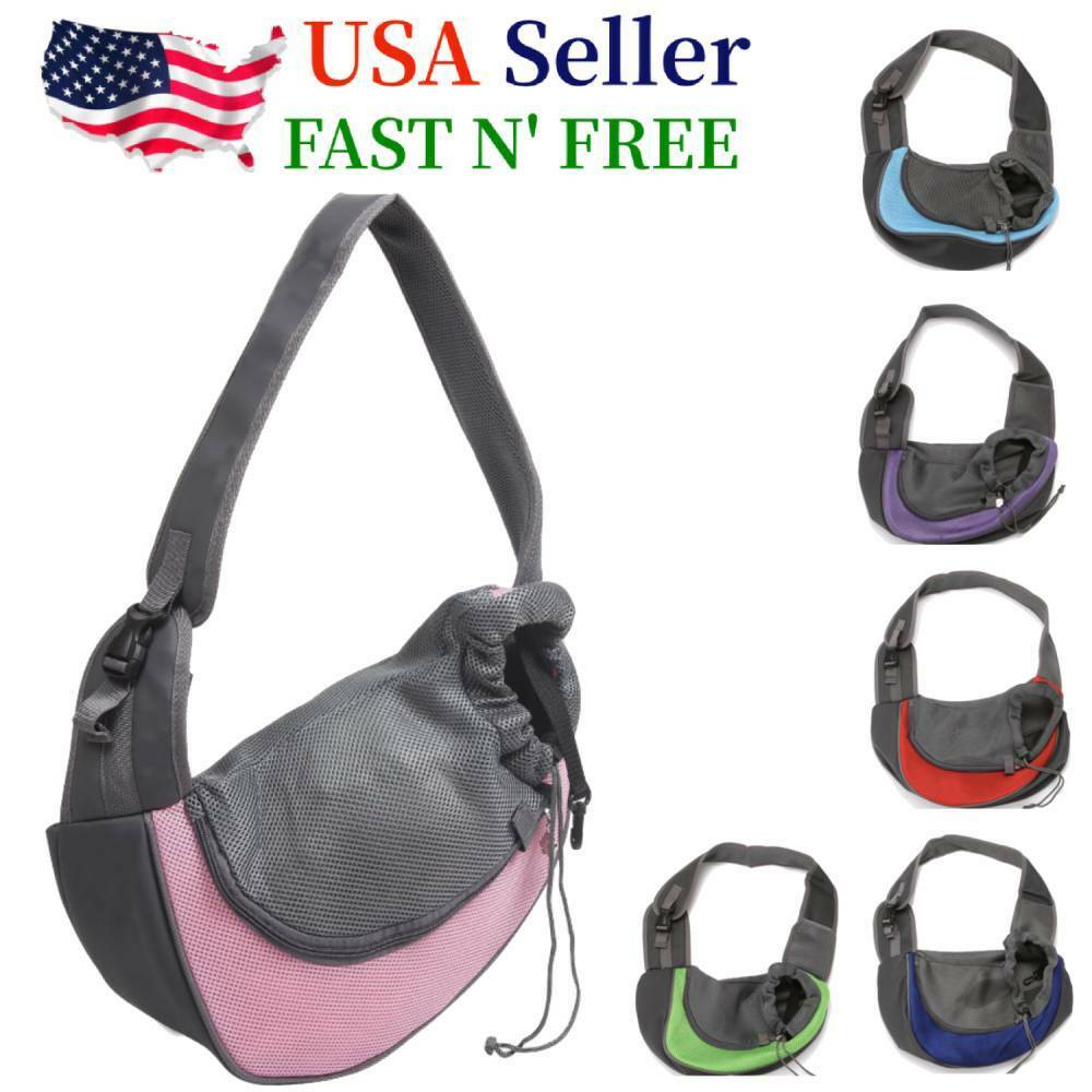 Dog Mesh Sling Carrier Travel Tote & Shoulder Bag